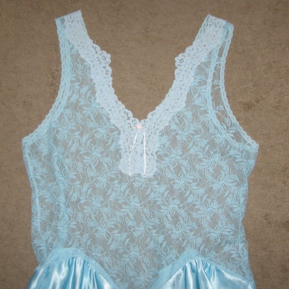 🌊NEW🌊 (vintage) size L Val Mode Lace Chemise Made in the USA! - Picture 6 of 13
